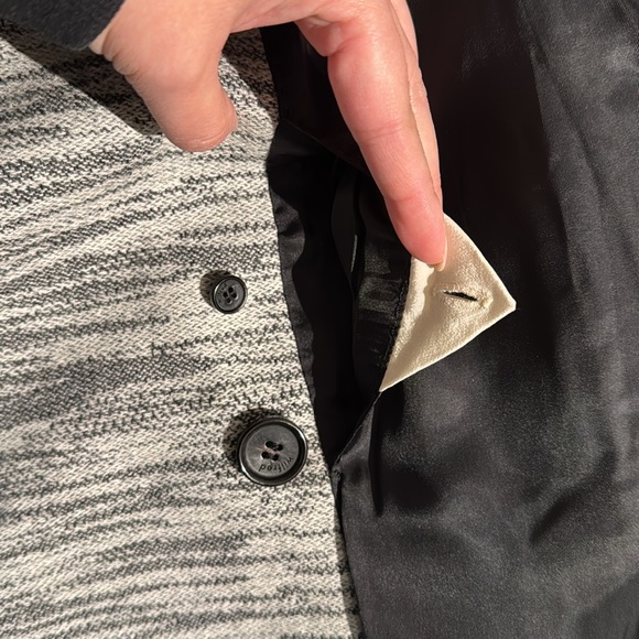 Aritzia Wilfred Maison Wool coat white/grey melange sz S - Picture 7 of 8